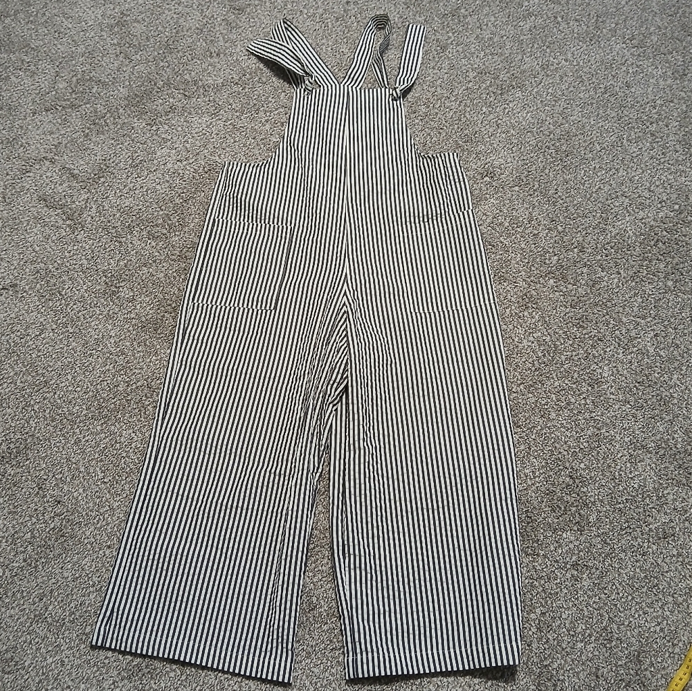 Lola Grace Classic Black‎ and White Striped Women's Jumpsuit Size XS